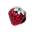 thumbnail image 4 of 925 Sterling Silver Red Enamel Strawberry Charm Bead for Bracelet Charms Bangle Pendant Jewelry, 4 of 4