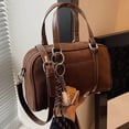 thumbnail image 5 of JZROCKER Fashionable Faux Sueded Handbag with Top Handle Spacious Velvets Crossbody Bag, 5 of 20