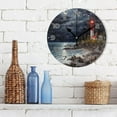 thumbnail image 3 of GZHJMY Lighthouse at Night Clock Silent Round Wall Clock Non Ticking Battery Device Clocks Creative Decoration Wall Clock for Living Room Bedroom Office Kitchen, 3 of 6