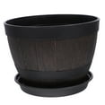 thumbnail image 6 of GAXIRE Plastic Planter Pot Black 1 Set 11.8X11.8X8.7In, 6 of 8