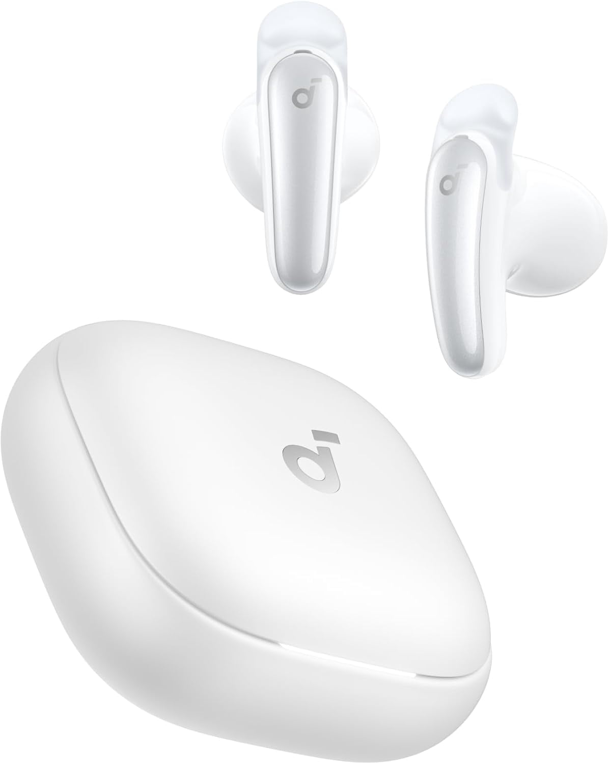 Soundcore by Anker Liberty Buds, Semi-in-Ear Earbuds, with Real-Time Adaptive ANC, Spatial Audio, 30H Playtime, Fast Charging, Translation, Wireless Bluetooth Headphones