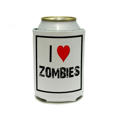 I Love Heart ZOMBIES Can Cooler Drink Insulator Beverage Insulated Holder