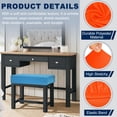 thumbnail image 3 of Funda de taburete de bar Uxcell rectangular, cubierta de asiento de taburete de barra lavable y elástica con banda elástica para silla de banco de madera y metal (Naranja, 4 piezas), 3 of 6