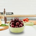 thumbnail image 1 of Drainage Basket Double-layer Vegetable Washing Basket Kitchen Fruit Washing Mini Drainage Basin Small Size Exquisite Fruit Plates, 1 of 1