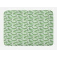 thumbnail image 1 of Leaves Bath Mat, Falling Pine Tree Branches with Spiky Leaves Botanical Concept, Plush Bathroom Decor Mat with Non Slip Backing, 29.5" X 17.5", Lime Green Fern Green, by Ambesonne, 1 of 2