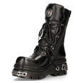 thumbnail image 5 of New Rock 373-S4 Black Leather Gothic Mid Calf Boots 44, 5 of 8