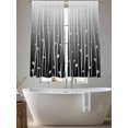 thumbnail image 5 of Black Flower Sheer Curtains 72 Inch Length 2 Panels Set, Geometric Stripes Gradient Simple Branch Voile Window Treatment Rod Pocket Curtains Sheers Drapes for Bedroom/Living Room/Kitchen 52"x72"x2, 5 of 7