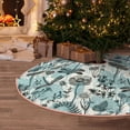 thumbnail image 5 of Xecao Flowers In Vintage Pattern Christmas Tree Skirt Round Xmas Tree Mat Base Cover for Holiday Home Decorations-36", 5 of 6