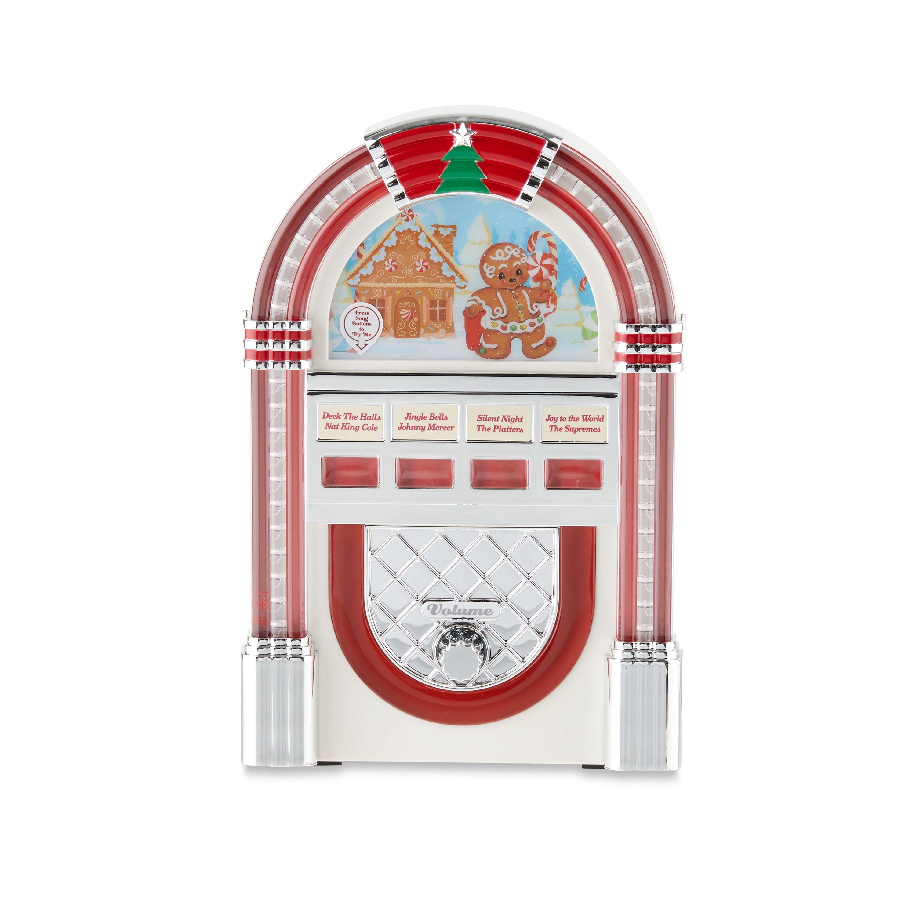 Mr. Christmas 9-inch Decorative Vintage Jukebox, Ivory - Walmart.com