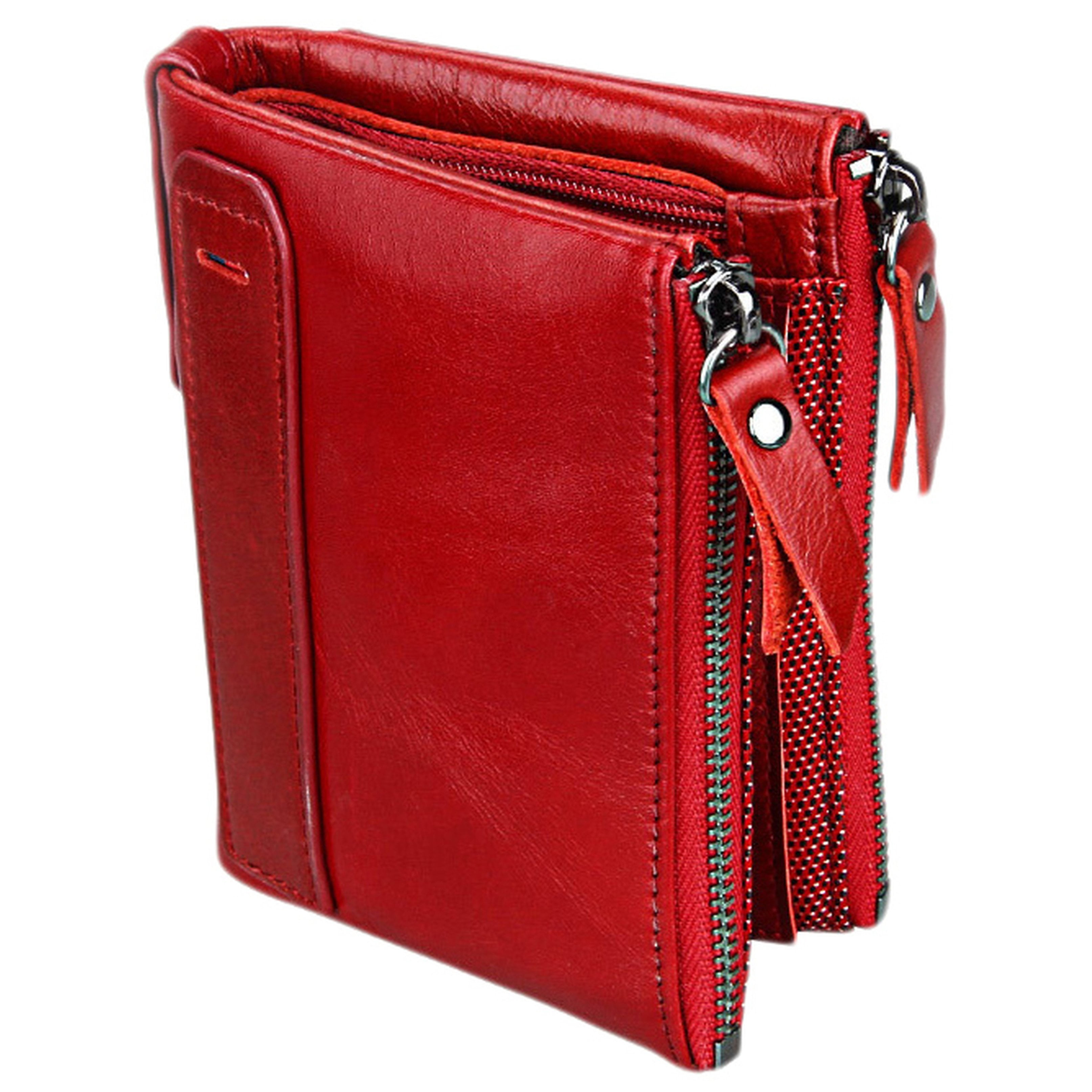 Ayli Men's RFID Blocking Crazy Horse Leather ID Window and Coin Pocket ...