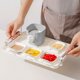 thumbnail image 5 of Juego de Dip de Condimento de Cocina | 6 Platos Salados + 1 Estante de Almacenamiento | Material de grado alimenticio resistente al calor | Almacenamiento apilado | Blanco cremoso | Solución de, 5 of 8