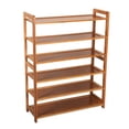 thumbnail image 5 of New Concise Rectangle 6 Tiers Bamboo Shoe Rack Wood Color -70992386, 5 of 5