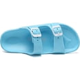 thumbnail image 2 of Men's Women's EVA Flat Sandals Adjustable Double Buckle Rubber Slide Sandals, 2 of 14