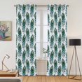 thumbnail image 2 of Kitchen Curtains 84 Inch Length 2 Panels, Peacock Feathers Grommets Window Treatment Curtain, Modern Watercolor Peacock Thermal Curtains Drapes for Living Room/Bathroom, 2 of 9