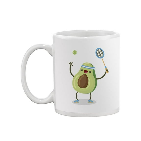 Avocado Playing Tennis Mug - SPIdeals Designs,