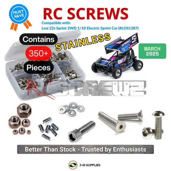 RCScrewZ Stainless Screw Kit los150 for Losi 22s Sprint 2WD 1/10 Electric Sprint Car (LOS1387) | SET
