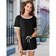 thumbnail image 4 of Traje de Corta con Bloques de Color, Negro, Talla XL, 4 of 7