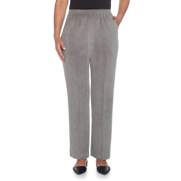 Alfred Dunner - Alfred Dunner Women's Petite Classic Corduroy Pants - Medium  Length, Grey, 12 Petite - Walmart.com - Walmart.com
