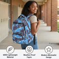 thumbnail image 2 of CHAQLIN Shark Print Lightweight Backpack for School Scuola, Large Capacity Padded Straps 600D Polyester School Bag, 2 of 7