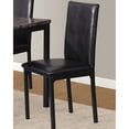 thumbnail image 2 of Metal Frame Black Faux Leather Seat 4-Chair Dining Set / Modern Design, 2 of 2