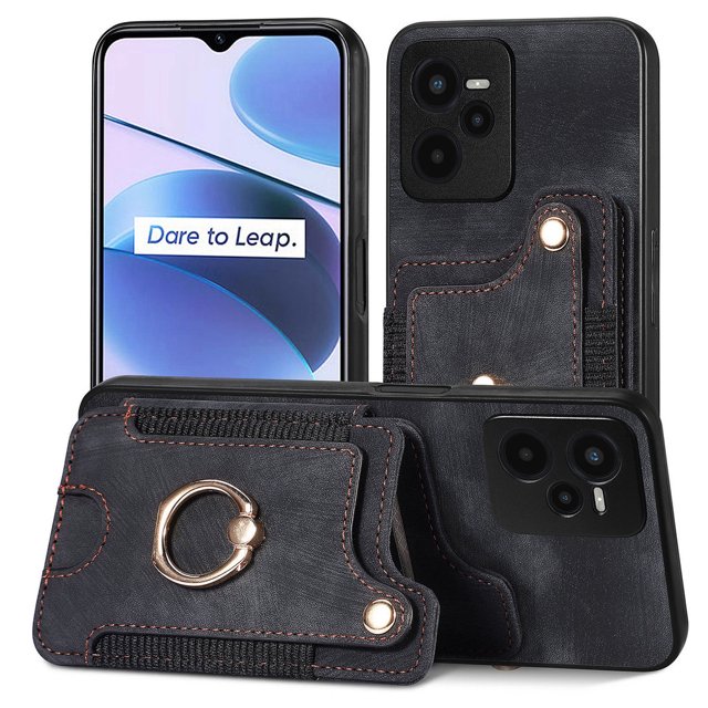 Fundas Para Realme C21 C21Y C25Y C33 C35 C30S GT Master Funda De Teléfono Vintage Patrón De Cuero Ultrafina Cubierta Trasera Con Cordón