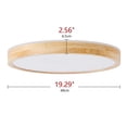 thumbnail image 3 of 19.69" LED Flush Mount Ceiling Light, Vintage Round Ceiling Fixture with PVC Diffuser Shade for Dining Room, Bedroom, Balcony (Dimmable), 3 of 7