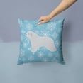 thumbnail image 2 of Caroline's Treasures BB3515PW1414 Winter Snowflake Spanish Water Dog Fabric Decorative Pillow , 14Hx14W, multicolor, 2 of 4