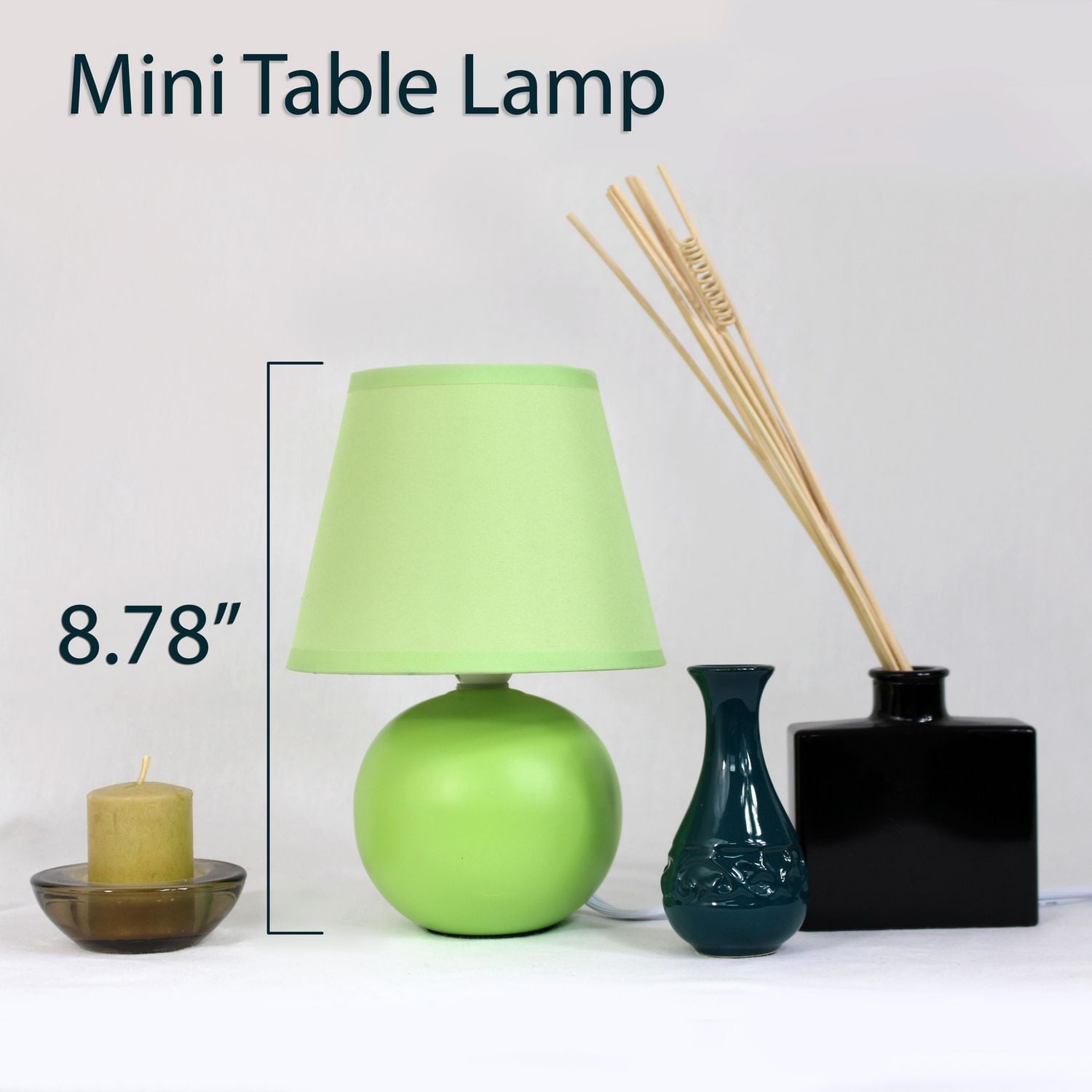 Simple Designs  Mini Ceramic Globe Table Lamp