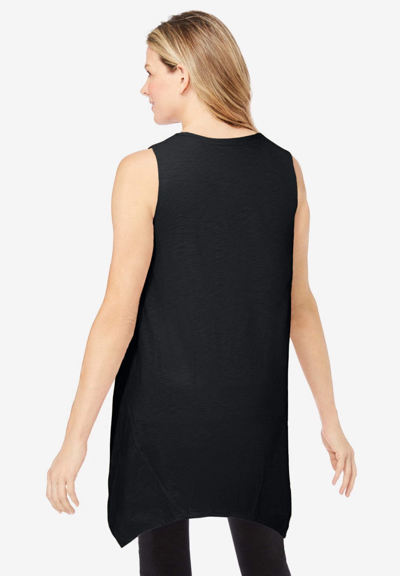 Plus Size Sleeveless Hanky Hem Tunic - image 2