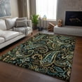 thumbnail image 6 of Addison Rugs Mayfield Washable Transitional Paisley Black Rectangle Rug, 5' x 7'6", 6 of 6