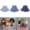 thumbnail image 1 of Trajes de minifalda plisada de mezclilla de moda para 1/6 BJD Dress-Up Accesorio de ropa Hugo Trajes de muñeca para 12 pulgadas, 1 of 10