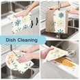 thumbnail image 2 of Kitchen Dish Towels Soft Absorbent Dish Cloths 11"x11" Watercolor Snowflakes 6 Packs, 2 of 9