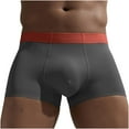 thumbnail image 2 of Big & Tall Men's 4XL Cotton Boxer Briefs - Orange, Comfortable & Breathable - Classic Style, Everyday Wear, Durable, Machine Washable, 2 of 6