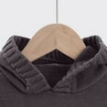 thumbnail image 4 of Blusa con capucha de manga larga para niños, suéter de color liso con gorro, suéter de punto, top informal con capucha para niños y niñas, top de poliéster para niñas, 4 of 6