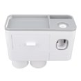 thumbnail image 4 of Dispensador de pasta de dientes punzón multiusos PP fácil almacenamiento kit dispensador de pasta de dientes montado en la pared estable para baño para adultos ANGGREK  Otros, 4 of 8
