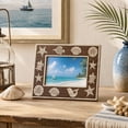 Photo Frame Sea Shell Picture Frame, Beach Themed Photo Frame 6 Inch, Wooden with Starfish ...