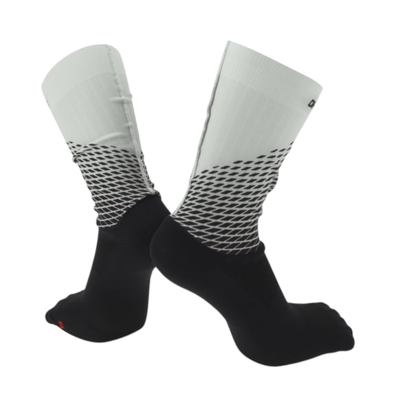 Unique Bargains Cycling Socks Sweat-Absorbent Anti-Odor Anti-Friction Outdoor Bike Socks Gray Black Size S Neutral and Universal 1 Pair Color Block