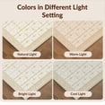 thumbnail image 7 of Design&I 4'x6' Washable Area Rug Flatweave Daily Traffic Ready Beige Minimalist Abstract Arches Boho Vintage Border Motifs Solid for Dorm Room, Living Apartment, 7 of 7