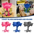 thumbnail image 1 of Wine Rack,5 Shot Glass Dispenser And Holder Five-pointed Star Party Pours Artifact,Blue, 1 of 8