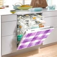 thumbnail image 2 of Yayeee Magnetic Dishwasher Cover for The Front Decoration Home Kitchen Machine Sticker Protector, Purple and White Pattern, 2 of 6