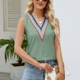 thumbnail image 3 of Mittory Women Eyelet Tops V Neck Embroidered Tank Lace Cutout Blouses Tee Sleeveless Shirt Casual, 3 of 7