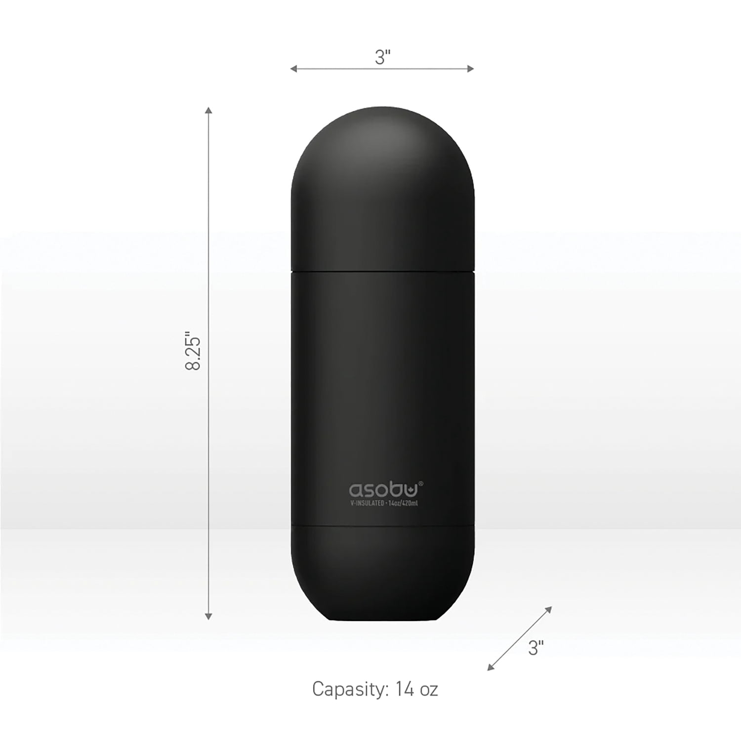 14-Oz. Orb Water Bottle (Silver), SBV30SILPT
