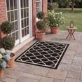 thumbnail image 5 of Safavieh Courtyard Alina Geometric Quatrefoil Indoor/Outdoor Area Rug, Black/Beige, 4' x 5'7", 5 of 17