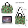thumbnail image 3 of FORMRS 16" Laptop Bag Carrying Sleeve Case with Handle Travel Shoulder Briefcase, American Footballs, 3 of 8
