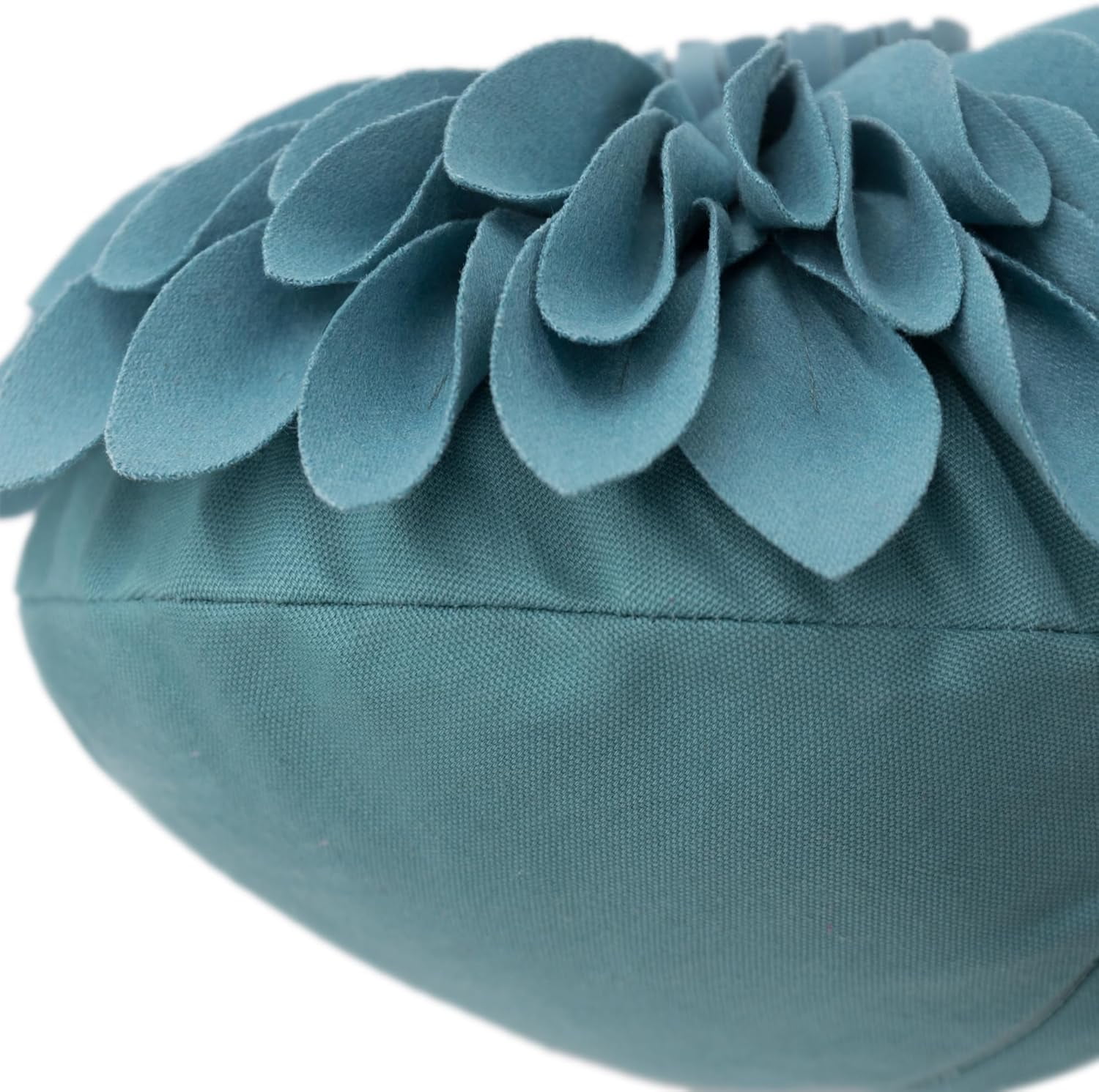 JWH Decorative 3D Bohemian Round Sunflower Accent Throw Pillows  for Living Sofa Room Couch 12 inch Blue