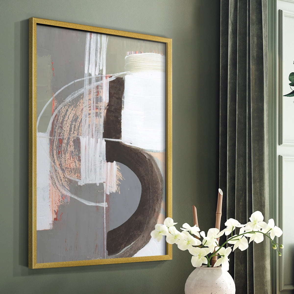 Arching Neutrals III in Paper Solid Wood 11 x 14 Framed Print
