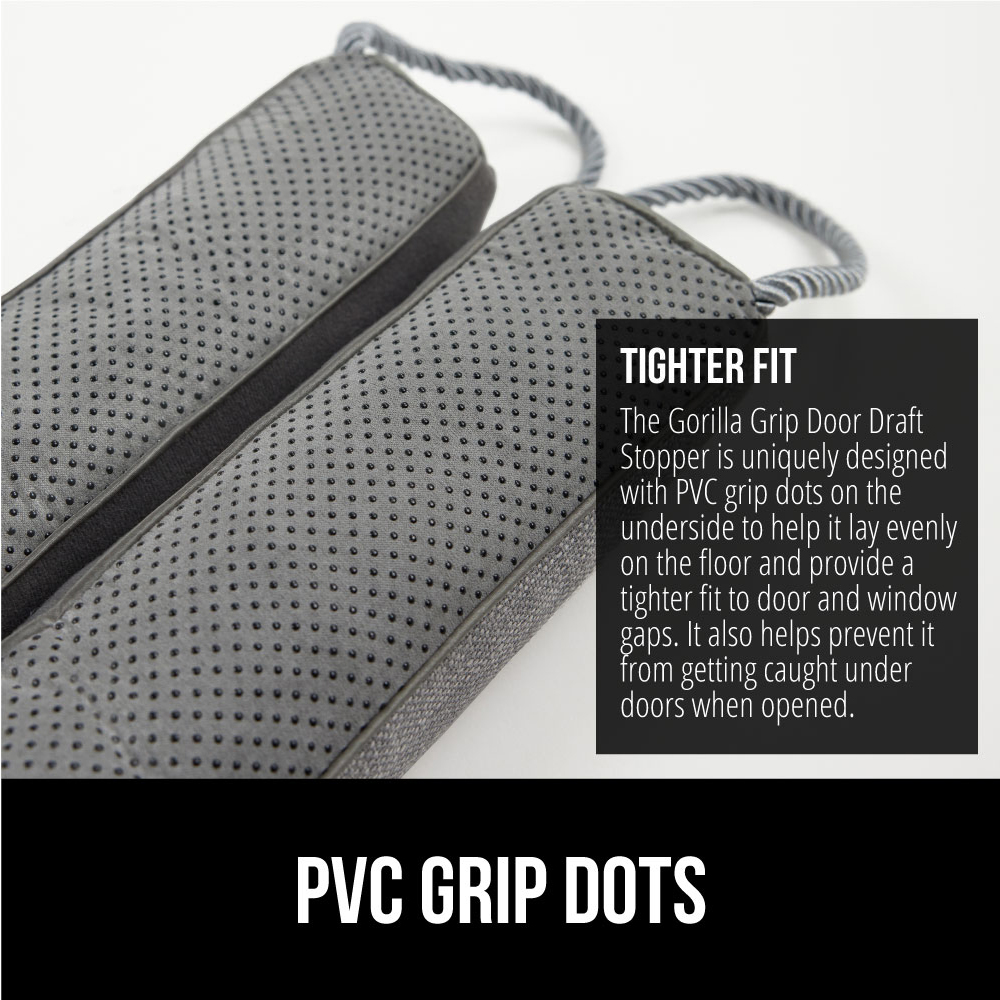 Gorilla Grip Door Draft Stopper 32 Inch, Gray photo 4