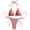 Red, variant on Women's Plaid Halter Triangle Bikini Set with Daisy Decor Tie Side Two Piece Swimsuit Bathing Suits