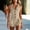 Beige, variant on Womens Casual Jumpsuit Sleeveless V Neck Buttons Top Mini Shorts Going Out Trendy Outfits One Piece Romper
