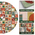 thumbnail image 6 of Christmas Tree Skirt,Multicolor Christmas Pattern Christmas Tree Decor with Red Ribbon Ties,Round Shape,Christmas Decorations for Home 48"x48", 6 of 7